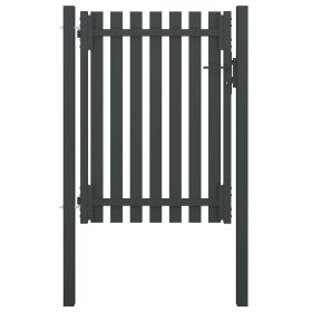 Garden Fence Gate Steel 3.3'x5.6' Anthracite