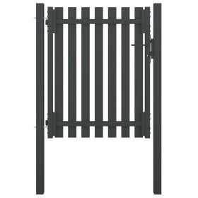 Garden Fence Gate Steel 3.3'x4.9' Anthracite