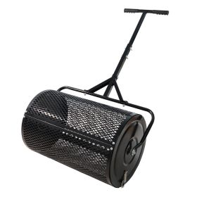Compost Spreader Peat Moss Spreader with Upgrade T Shaped Handle for Planting Seeding Durable Lightweight Metal Mesh Spreader for Lawn Garden Car