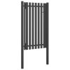 Garden Fence Gate Steel 3.3'x7.4' Anthracite