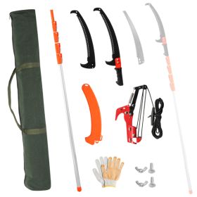 24FT Silver Orange Manual Pole Saw Set (Option: 24FT)