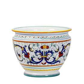 RICCO DERUTA PLANTER/CACHEPOT (size: 10 DIAM. X 8 HIGH (Dimensions measured in Inches))