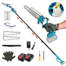 2-IN-1 Cordless Pole Saw And Mini Chainsaw With Extension Pole 21V Battery 8” Electric Brushless Pole Chainsaw with Auto Oiler Safety Switch 6.4LBS Li (Option: PoleSaw3000mAh)