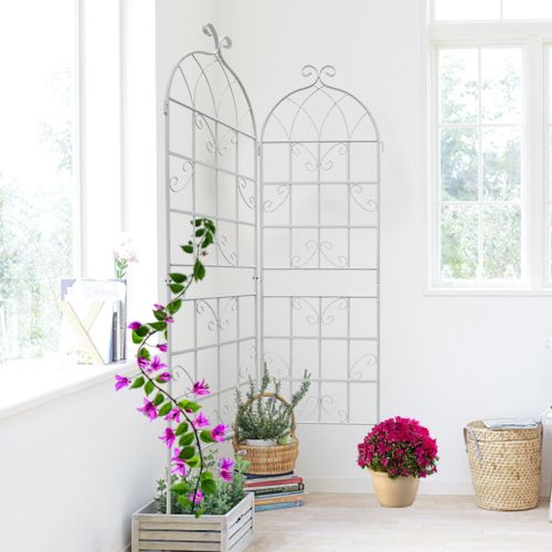 4 Pack Metal Garden Trellis 7  X19.7 Rustproof For Climbing Plants Support