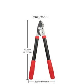 Garden Lopper - Heavy Duty Aluminum Alloy & Carbon Steel For Branches And Shrubs, Max Cutting Diameter 2.5cm (Option: Strong scissors 47cm)