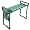 Foldable Garden Kneeler Seat With Kneeling Soft Cushion Pad Tools Pouch Portable Gardener
