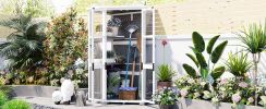 [Assembly Video Product] TOPMAX 63'' Height Garden Wood Storage Cabinet Outdoor Tool Storage Shed