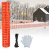 Safety Fence 4'x100' with 100 Zip Ties, Plastic Mesh Fencing Roll, Temporary Reusable Netting for Snow Fence, Garden, Construction and Animal Barrier
