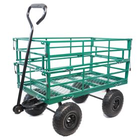Wagon Garden Cart - Make it easier to transport garden supplies (Color: Green)