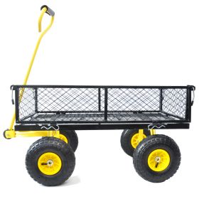 Wagon Garden Cart - Make it easier to transport garden supplies (Color: Black)