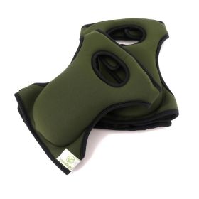 Gardening Knee Pads Garden Knee Protectors Adjustable Neoprene Caps Protective Cushion (Color: Green)
