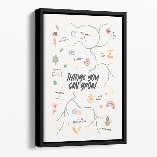 Things You Can Grow Floating Framed Canvas