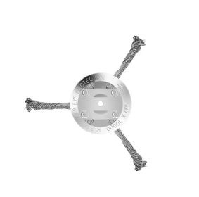 6 Inch Steel Wire Rotary Brush Cutter Trimmer Head, Weed Wacker Replacement Heads, Wired Trimmer Head Replacement For Electric Battery Powered Co (Option: 3Blade)