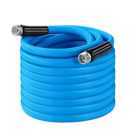 25FT/50FT 5/8" Non-Expanding Flexible Garden Hose Heavy Duty PVC Water Hose Leak-Resistant Kink-Free All-weather Burst 500PSI (Option: WaterHose50FT)
