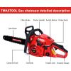 62cc 20in Gas Chainsaw 2 Cycle Gasoline Powered Chain Saws