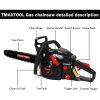 62cc 20in Gas Chainsaw 2 Cycle Gasoline Powered Chain Saws