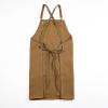 Xemussa Chef Aprons for Men Women with Large Pockets, Cotton Canvas Cross Back Heavy Duty Adjustable Work Apron, Size M to XXL