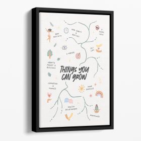 Things You Can Grow Floating Framed Canvas (size: 24" x 16" / 60cm x 40cm approx)