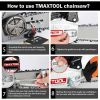 62cc 20in Gas Chainsaw 2 Cycle Gasoline Powered Chain Saws