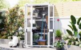 [Assembly Video Product] TOPMAX 63'' Height Garden Wood Storage Cabinet Outdoor Tool Storage Shed