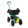 Rolling Garden Cart with Cushioned Backrest & Seat, Outdoor Gardening Stool for Planting