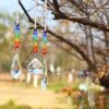 1pc Garden Plant Bird Repelling Tool; Clear Hanging Crystals Rainbow Suncatcher; Prism Pendant Ornament With Colorful Chain For Home And Garden Decora