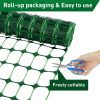 Safety Fence 4'x100' with 100 Zip Ties, Plastic Mesh Fencing Roll, Temporary Reusable Netting for Snow Fence, Garden, Construction and Animal Barrier
