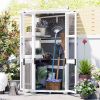 [Assembly Video Product] TOPMAX 63'' Height Garden Wood Storage Cabinet Outdoor Tool Storage Shed