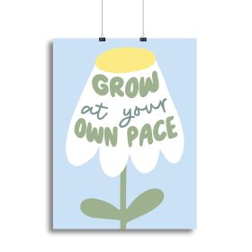 Grow At Your Pace Canvas Print or Poster (size: 12" x 8" / 30cm x 20cm approx)