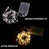 2/5/10m Pearl Wire Copper String Light Christmas Valentine Wedding Decoration for Home Wedding Party Mariage Garland Decoration