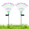 2Pcs Solar Firefly Lights Swaying Decorative Pathway Stake Lamp IP65 Waterproof Landscape Patio Yard Night Light