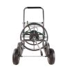 Portable Garden Hose Reel Cart with Storage Basket, Rust Resistant, Heavy Duty, 4 Wheels