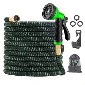 Lovewe Pocket Hose with 10 Function Nozzle,  Expandable Garden Hose, Lightweight & No-Kink Flexible Garden Hose, 5/8 inch Anodized Aluminum Fitti (Diameter: 50ft)