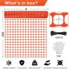 Safety Fence 4'x100' with 100 Zip Ties, Plastic Mesh Fencing Roll, Temporary Reusable Netting for Snow Fence, Garden, Construction and Animal Barrier