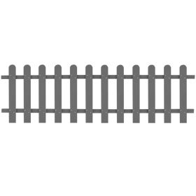 Picket Fence WPC 78.7"x23.6" (Color: Grey)